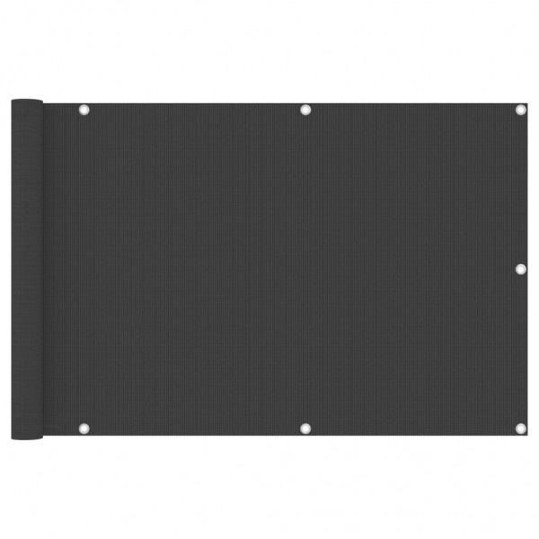 Toldo para balcón HDPE gris antracita 90x500 cm