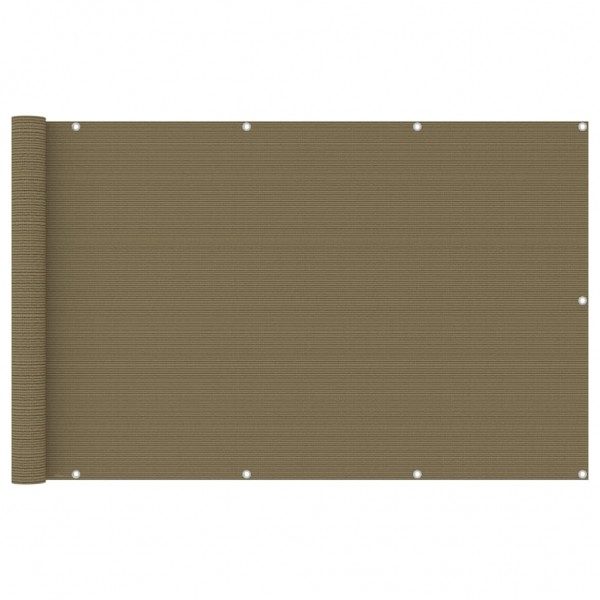 Toldo para balcón HDPE gris taupe 120x400 cm