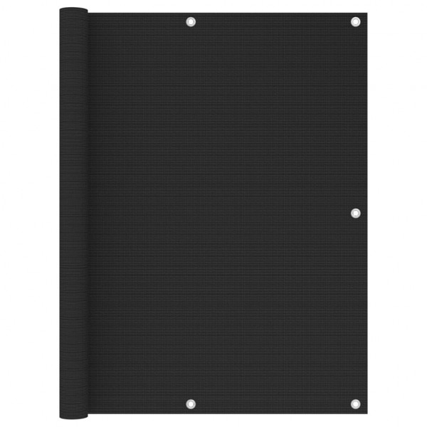 Toldo para balcón HDPE negro 120x400 cm