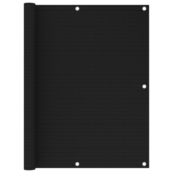 Toldo para balcón HDPE negro 120x500 cm