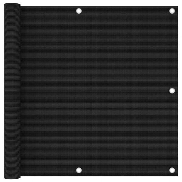 Toldo para balcón HDPE negro 90x400 cm