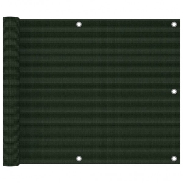 Toldo para balcón HDPE verde oscuro 75x500 cm