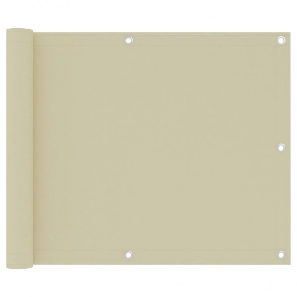 Toldo para balcón tela oxford crema 75x300 cm