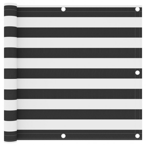 Toldo para balcón tela oxford gris antracita y blanco 90x500 cm