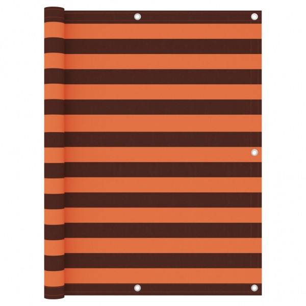 Toldo para balcón tela oxford naranja y marrón 120x600 cm