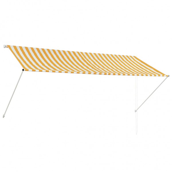 Toldo retráctil 300x150 cm amarillo y blanco