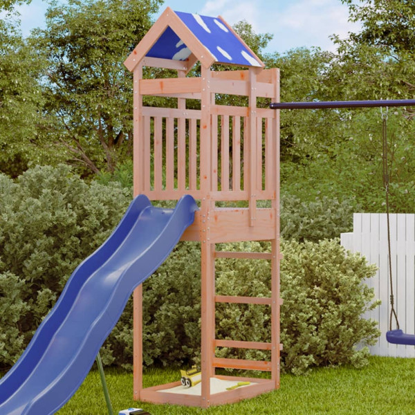 Torre de juegos madera maciza abeto Douglas 85x52.5x239 cm