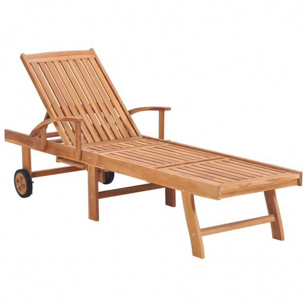 Tumbona de madera maciza de teca