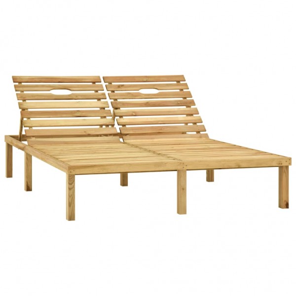 Tumbona doble de madera de pino impregnada verde
