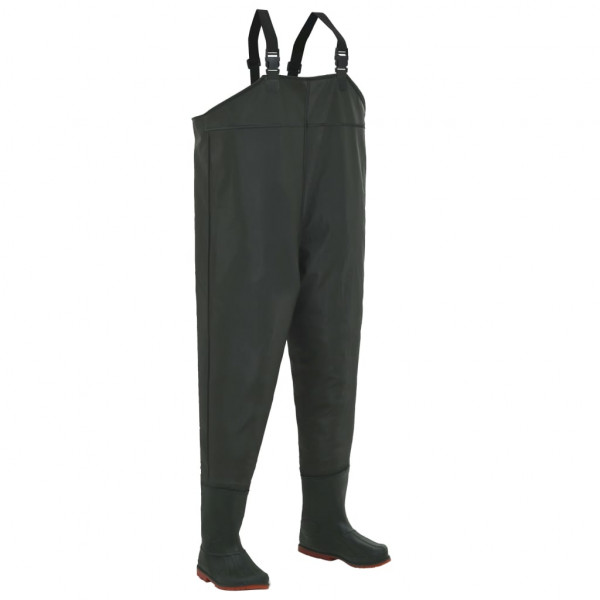 Vadeador con botas verde talla 45