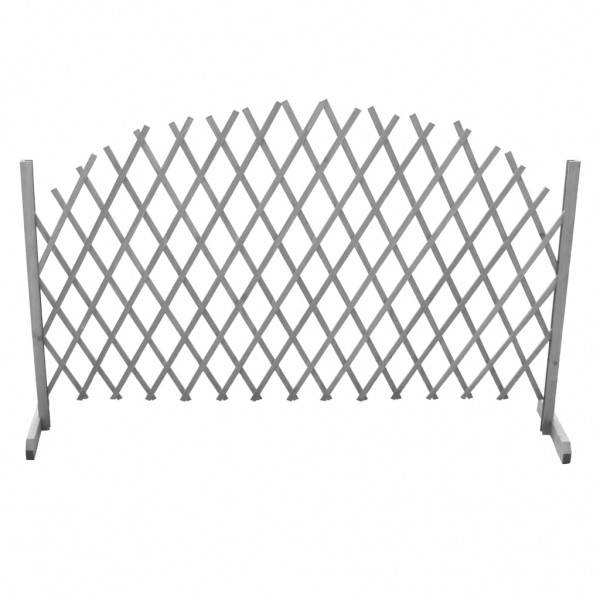 Valla de enrejado de madera maciza de abeto gris 1.8x1 m