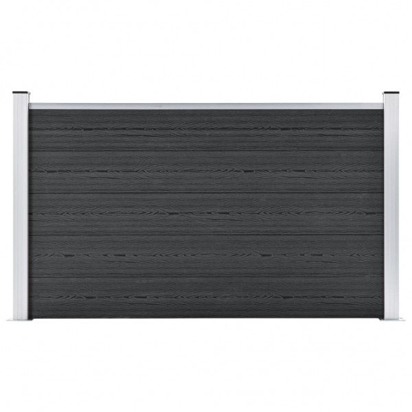 Valla de jardín de WPC gris 180x105 cm