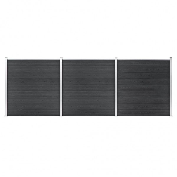 Valla de jardín de WPC gris 526x186 cm