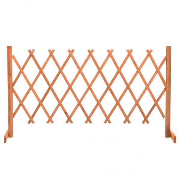 Valla de jardín enrejada madera maciza abeto naranja 150x80 cm