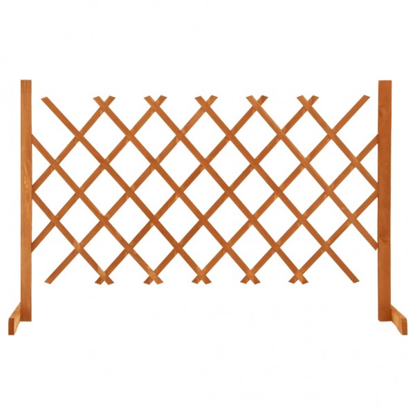 Valla de jardín enrejado madera maciza abeto naranja 120x90 cm