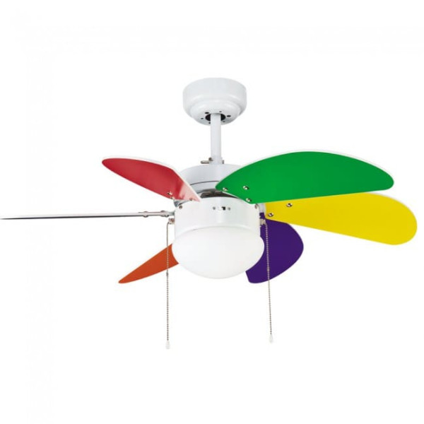 Ventilador de techo con luz Basic Multicolor