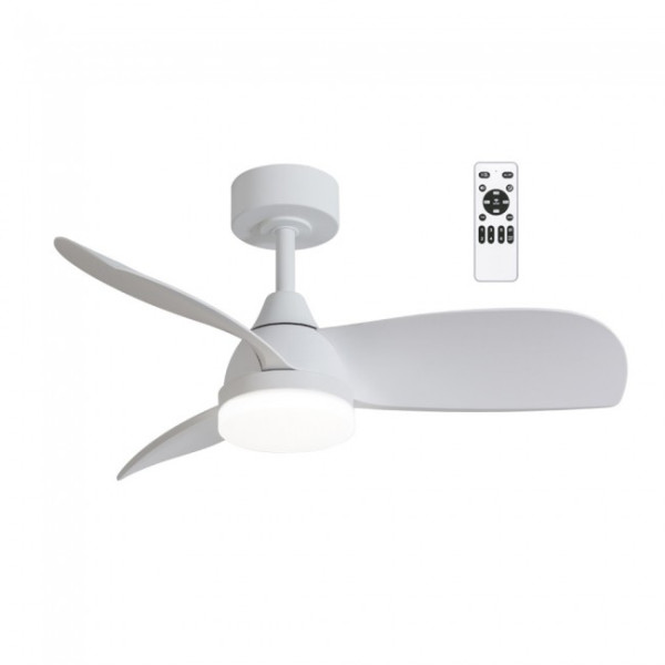 Ventilador de techo LED Borse Blanco CCT Dim (18W)