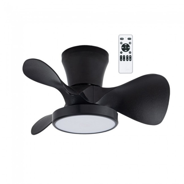 Ventilador de techo LED Merial Negro CCT Dim (20W)