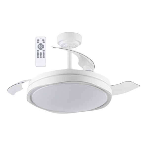 Ventilador LED aspas plegables Goan Blanco CCT Dim (72W)
