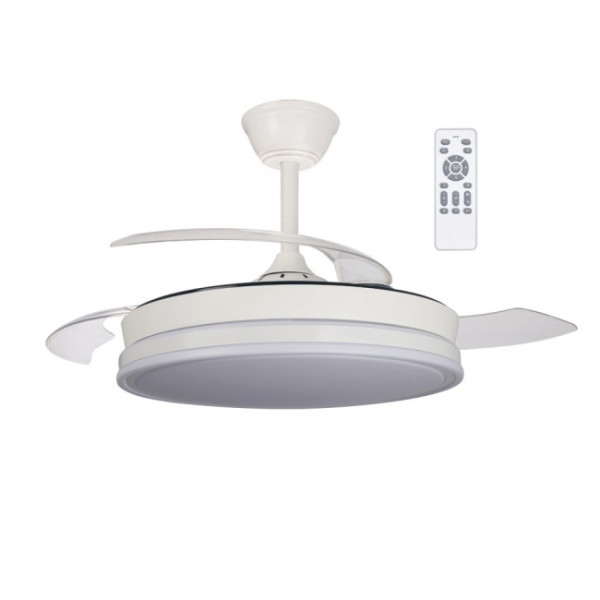 Ventilador LED aspas plegables Surpino Blanco CCT Dim (45W)