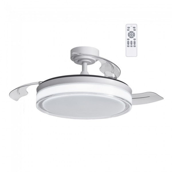 Ventilador LED con aspas plegables Oroel Blanco CCT Dim (72W)