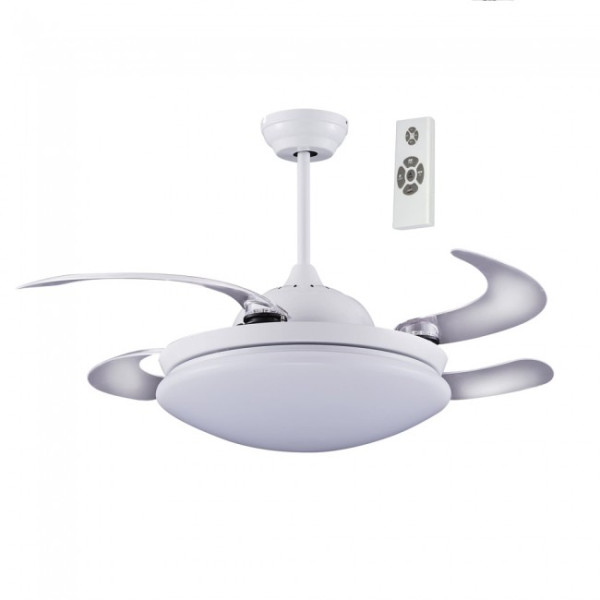 Ventilador LED con aspas plegables Twin Blanco (36W)