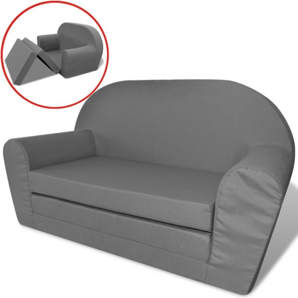 VidaXL Sillón Flip-Out para niños gris