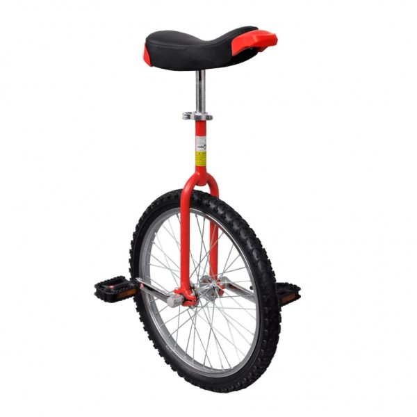 visaXL Monociclo rojo ajustable 50.8 cm