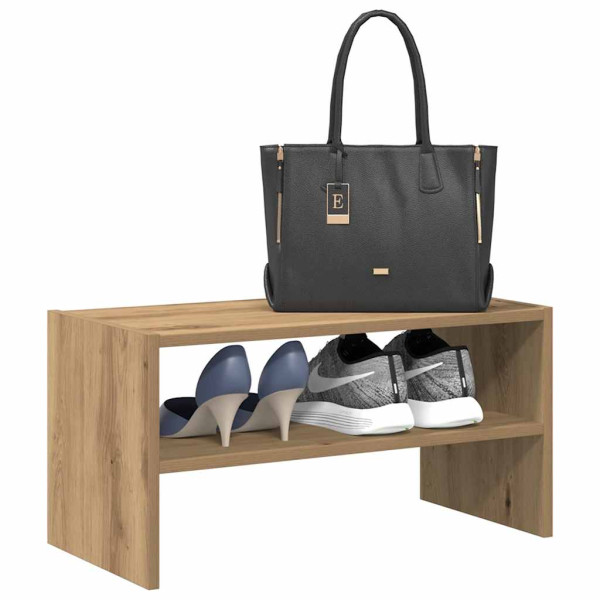 Zapatero apilable roble artesanal 60x30x30.5 cm